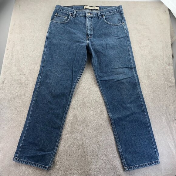 2 Arizona Mens Jeans Size 36X30 Authentic Original Blue Denim Straight Casual - Picture 15 of 16